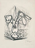 Flower Vase Original Lithograph by Georg Kinzer