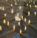 Way Out Spotlight Candles The Guiding Light in a Maze Original Lithograph by the German artist Mati Klarwein