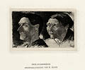 Zwei Studienkopfe Two Head Studies Original Etching by Ernst Klotz