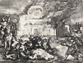 Massacre Original Monoprint by the American artist Benjamin Kopman