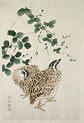 Quails and Lespedeza by Eiichi Kotozuka