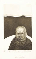 Cape Cod Personage Original Etching by the American artist Ronald Kowalke