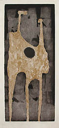 Untitled Composition Original Deep Etching and Aquatint by the Israeli artist Mireille Kramer