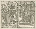 King Antiochus and Hannibal Discuss the War Against the Romans Original Woodcut Attributed to the German artist Conrad Faber von Kreuznach also spelt Konrad Faber von Creuznach from Romische Historien by Titi Livij