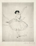 Ballerina Mlle. Cebron Original Etching by Louis Kronberg