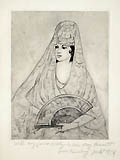 The Spanish Girl Original Drypoint and Etching by Louis Kronberg