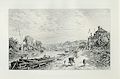 Le Bas Meudon on The Siene Original Etching by the French artist Maxime Lalanne published in Philip Gilbert Hamerton's Landscape