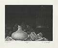 Cage Original Mezzotint Engraving by the American artist Sonja Lamut