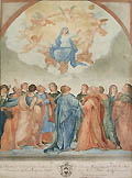 Detail of a Florentine Fresco From the Set of Forty Plates of Frescoes at Florence Original Etching and Engraving by Carlo Lasinio