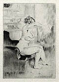 La Toilette Original Drypoint Engraving by Louis Legrand