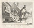 The Live Fish Merchant and the Sturgeon Egg Merchants Original Etching by Jean Baptiste Le Prince
