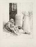 Charity Original Etching by the French British artist Alphonse Legros