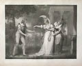 As You Like It Before the Duke's Palace Rosalind Celia Orlando and Attendants Charles carried off Original Engraving by William Satchwell Leney designed by John Downman from the Shakspeare Gallery by John Boydell London