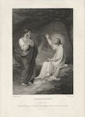Paradise Regained Christ and Satan Dispute the Value of Earthly Glory Original Engraving by the British artists William Satchwell Leney and Richard Westall published by john Boydell for The Poetical Works of John Milton