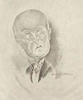 Business Man Drawn for Lipton's Original Drawing by the American Artist Norbert Lenz