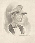 Caricature of an Old Man Drawn for Lipton's Tea Original Drawing by the American Artist Norbert Lenz