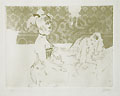 Girls of Tunbridge Alley Original Etching by Jack Levine