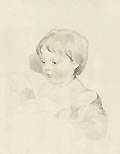 Portrait of Richard Roland Bloxam as a Child by the 19th century British artist Frederick Christian Lewis F. C. Lewis designed by Sir Thomas Lawrence