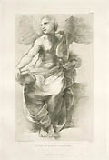 Sibyl the Prophetess or Parnassus and the Goddess of Poetry Soft Ground Etching by Frederick Christian Lewis designed by Raphael Raffaello Santi published by John Chamberlaine for the Original Designs of the Most Celebrated Masters of the Bolognese Roman Florentine and Venetian Schools