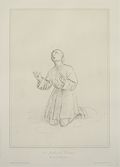 A Youth at His Devotions Original Soft Ground Etching by William Long after Raphael Raffaello Santi published by William Young Ottley for The Italian School of Design