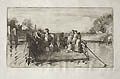 The Ferry Original Etching by Robert Walker Macbeth