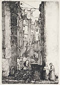 Ruelle du Pecheur Original Etching by the Canadian American artist Donald Shaw MacLaughlan