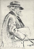 Portrait of Joseph Pennell Original Lithograph by Joseph Margulies