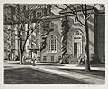 Stanhope Hall Princeton University Original Aquatint Engraving by the American artist George Jo Mess