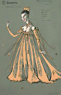 Marguerite Gignac as Giulietta Original Watercolour and Gouache by Suzanne Mess