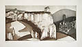 Perugia Original Deep Etching and Aquatint by the Italian artist Mario Micossi