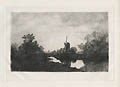 The Mill Original Etching and Drypoint by the American artist Robert Crannell Minor