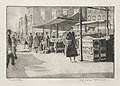 Cincinnati Market Place Original Etching by Dr. A. Graeme Mitchell