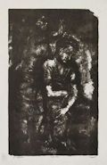 Tempest Original Lithograph by the American artist Robert B. Moir also listed as Robert Moir