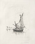 Fishing Boat Venice by Clara Montalba