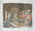 Meditation Bukharian Synagogue Original Etching by the American artist Ira Moskowitz