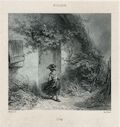 L'Orage The Storm Original Lithograph by The French artist Adolphe Mouilleron from Les Beaux Arts Paris