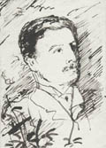 Sketch of Frank Richards by Louis Fairfax Muckley