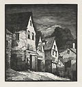 The Blacksmith Shop Original Wood Engraving by the American artist Thomas Nason also listed as Thomas Willoughby Nason