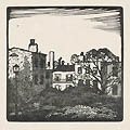 Primrose Court Original Wood Engraving by the American artist Thomas Nason also listed as Thomas Willoughby Nason