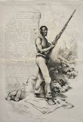 He Wants a Change Too Hamburg Riots Original African American Rights Self Defence White Racism Original Wood Engraving designed by the American artist Thomas Nast Harper's Weekly