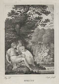 The Seasons Spring Original Engraving by John Neagle designed by Johann Martin Metz and Caroline Metz