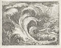 Detonat in Coelos and Conspuit Aethera The Heavens are Raging the Great Deluge Original Engraving and Etching by the Flemish Artists Jacobus Neefs and Andries Pauwels designed by Abraham van Diepenbeeck Linguae Vitia et Remedia