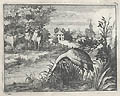 Extitat in Sordes Vox Excita Sordibus The Crane and The Cows by a River Bank Original Engraving and Etching by the Flemish Artists Jacobus Neefs and Andries Pauwels designed by Abraham van Diepenbeeck Linguae Vitia et Remedia