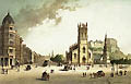 Princes Street Edinburgh West End Original Chromolithograph published by Thomas Nelson and Sons