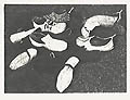 Shoes XII Original Drypoint Engraving by the American artist Lowell Blair Nesbitt