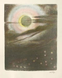 And God made the lesser light Original lithograph by Abel Pann