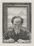 Selbstbildnis Self Portrait Original Etching and Drypoint by the Austrian artist Arthur Paunzen