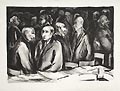 City Council Meeting Chicago Municipal Government Regime of Mayor Daley Original Lithograph by the American artist Rudolph Pen