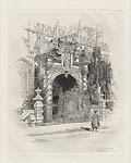Porch Gate St. Mary the Virgin Oxford Original Etching by the American artist Joseph Pennell