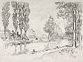 The Canal at Blanzy Original Lithograph by the American artist Joseph Pennell